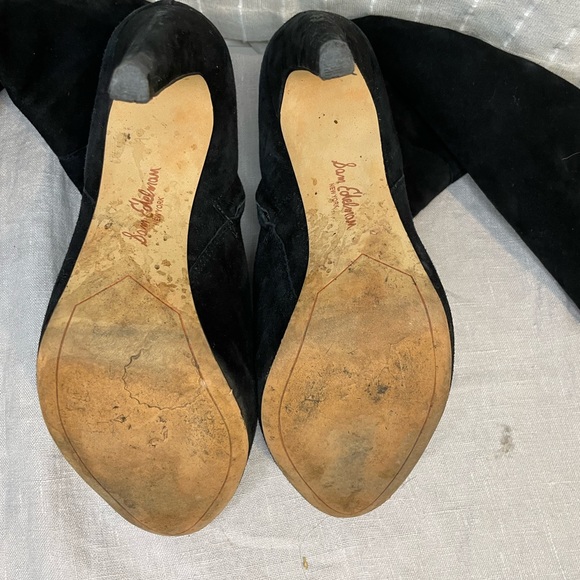 Sam Edelman Suede Kayla Over-the-Knee Boot in Black - Picture 3 of 5